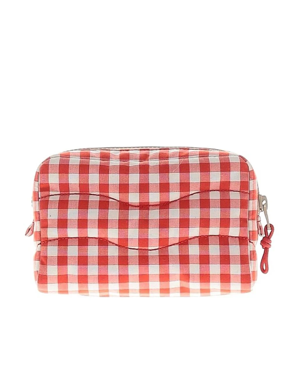 Coach Coachtopia  Loop Pouch In Recycled Polyester Gingham Red White